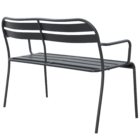 Banco  2 Lugares 52cm Cinza Jordania Naterial