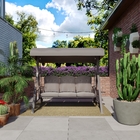 Banco Aço 3 lugares Confort 184x118cm Marrom