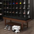 Banco Almofadado Sapateira Roma Preto