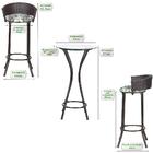 Banco Alta Bali  Pedra Ferro A28 3 Unidades E Mesa Bistro Par