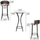 Banco Alta Bali  Tabaco A07 3 Unidades E Mesa Bistro Para Bar