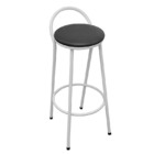 Banco Alto 10106-aço Mix - Branco / Preto