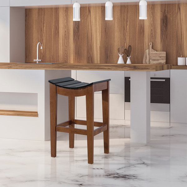 Banco Alto Assento Curvo Londres 43 X 70 Cm Bancada Bar Madei