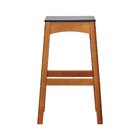 Banco Alto Áustria Madeira Maciça Assento Mdf Laqueado Amêndo