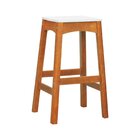 Banco Alto Áustria Madeira Maciça Assento Mdf Laqueado Amêndoa