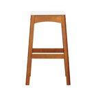 Banco Alto Áustria Madeira Maciça Assento Mdf Laqueado Amêndoa