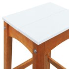 Banco Alto Áustria Madeira Maciça Assento Mdf Laqueado Amêndoa