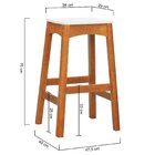 Banco Alto Áustria Madeira Maciça Assento Mdf Laqueado Amêndoa