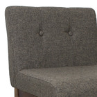 Banco Alto Bistrô De Madeira Com Encosto Estofado Avelã Lívia