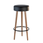 Banco Alto Com Apoio Vintage Flye Preto