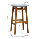 Banco Alto Confort Madeira Maciça Assento Anatômico Estofado