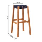 Banco Alto Fita Garden Natural/azul