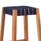 Banco Alto Fita Garden Natural/azul