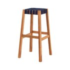 Banco Alto Fita Garden Natural/azul