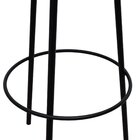 Banco Alto Tripé Metal Assento Madeira Preto/amêndoa