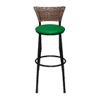 Banco Americano Alta Bar Bistro De Junco Fibra Sintetica Verd
