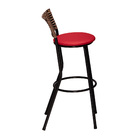 Banco Americano Alta Bar Bistro De Junco Fibra Sintetica Verm