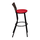 Banco Americano Alta Bar Bistro De Junco Fibra Sintetica Verm