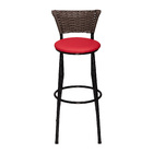 Banco Americano Alta Bar Bistro De Junco Fibra Sintetica Verm