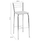 Banco Argel Cromada E Branco