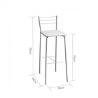 Banco Argel Cromada E Branco