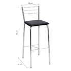 Banco Argel Cromada E Preto