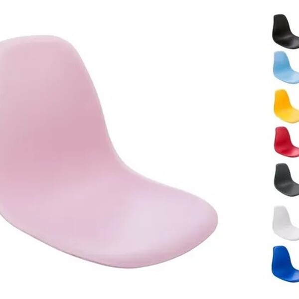 Banco Assento Cadeira Charles Eames Eiffel Polipropileno - Rosa | Leroy ...