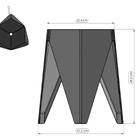 Banco Baixa em Plástico 45,5cm Bege Bee I'm In Home