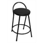 Banco Baixo 10107-aço Mix - Preto