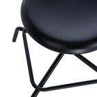 Banco Baixo Cozinha Industrial Loft Aço Giratório 45 Cm Bolt