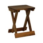 Banco Baixo Dobrável Ipanema Madeira Imbuia Maciça Stain Imbu