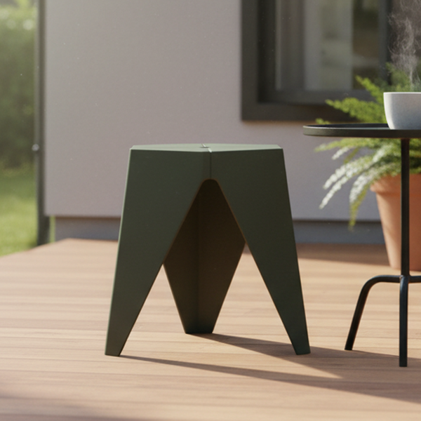 Banco Baixo em Resina 45,5cm Verde Bee I'm In Home