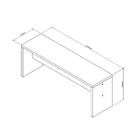 Banco Baixo Para Mesa Jantar 2 Lugares Liv - Branco