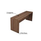 Banco Baixo Para Mesa Jantar 2 Lugares Liv - Castanho