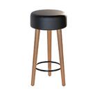 Banco Baixo Retrô Para Sala Corbyn Preto