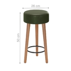 Banco Baixo Retrô Para Sala Corbyn Verde