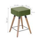 Banco Baixo Retrô Quadrado Charlie Verde