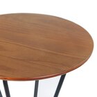 Banco Baixo Saturno Com Pes De Ferro Preto/amêndoa