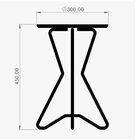 Banco Baixo Saturno Com Pes De Ferro Preto/amêndoa