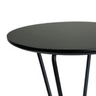 Banco Baixo Saturno Com Pés De Ferro - Preto Preto