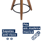 Banco Banqueta Baixa Paris Couríssimo Preto - Loja Sheep