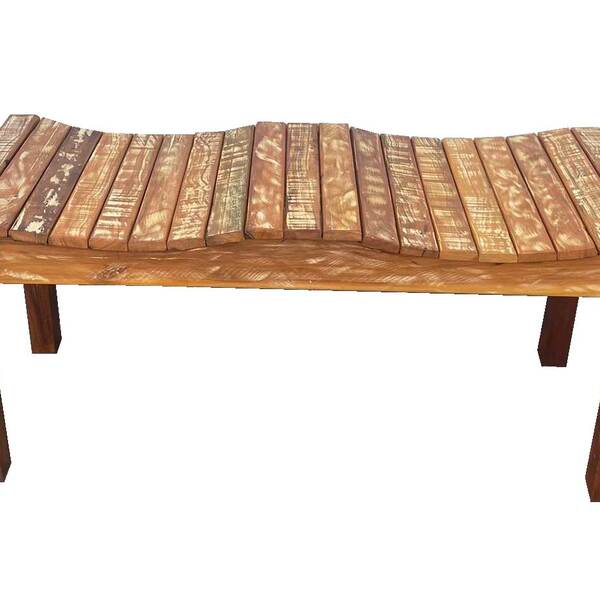 Banco Banqueta De Jardim Varanda Sala Piscina 2 Lugares Madei