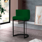 Banco Banqueta Emília Decorativa Para Cozinha Em Suede Verde