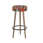 Banco Banqueta Londres Suede Retrô - Salaone