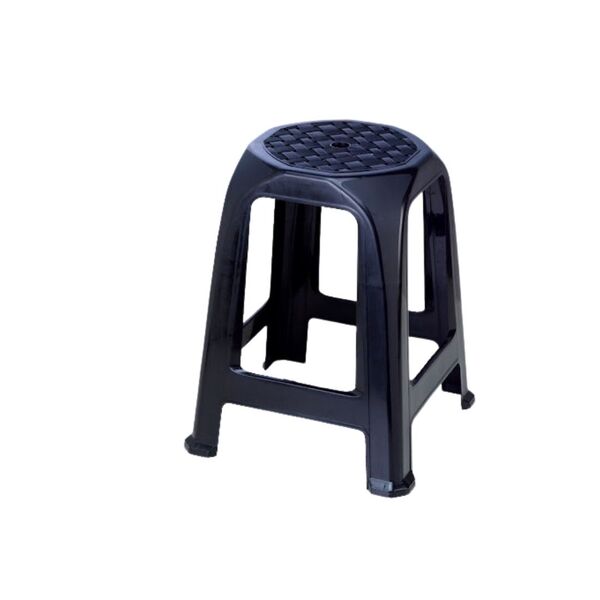 Banco Banqueta Plástico Preto Plasnorthon 46 Cm Cor Preta