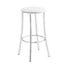 Banco Bar Cromado E Branco