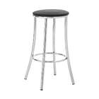 Banco Bar Cromado E Preto