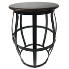 Banco Barril Tamborete De Ferro Seat Garden Para Decoração Co