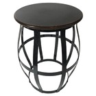 Banco Barril Tamborete De Ferro Seat Garden Para Decoração Co