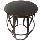 Banco Barril Tamborete De Ferro Seat Garden Para Decoração Co